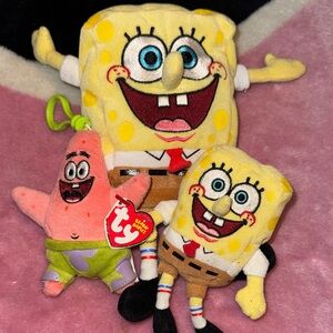 Ty SpongeBob and Patrick Plush Set